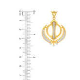 22K Gold Divine Khanda Pendant